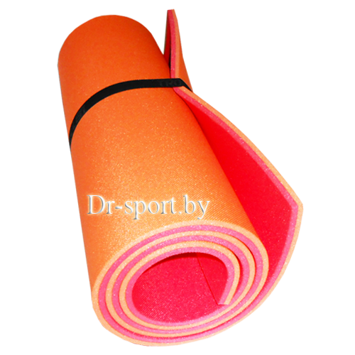 Коврик (пенка) гимнастический/туристический 15*0,6L1.8 оранжевый/красный